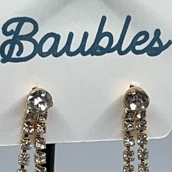 Baubles Gold Pearl Crystal Chandelier Earrings $16ea or bundle 3 for $25 - Picture 2 of 4